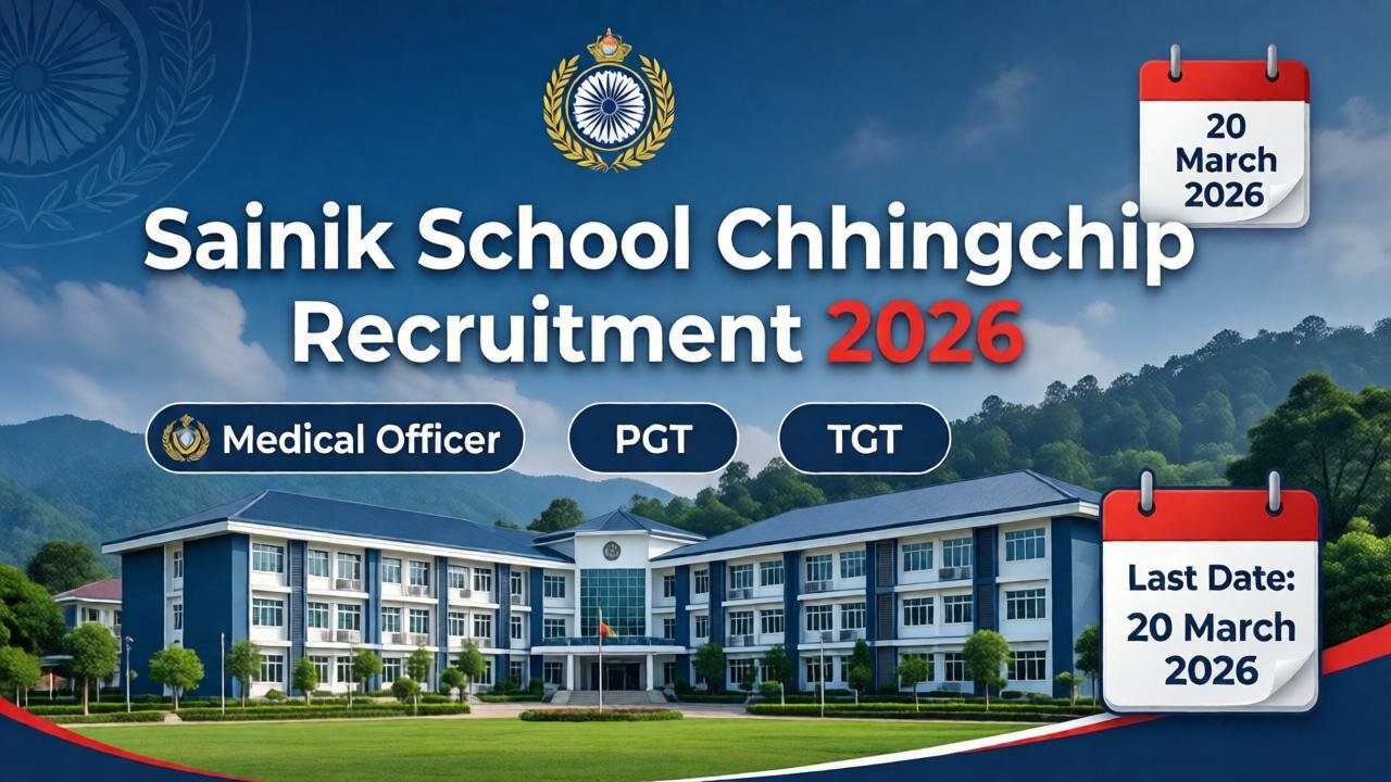 Sainik School Chhingchhip Recruitment 2026