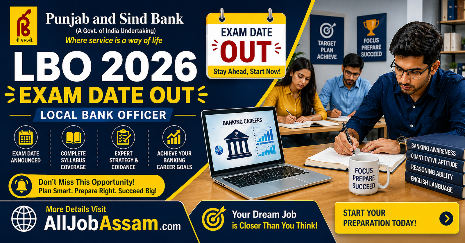 Punjab and Sind Bank LBO Exam Date 2026 Notice