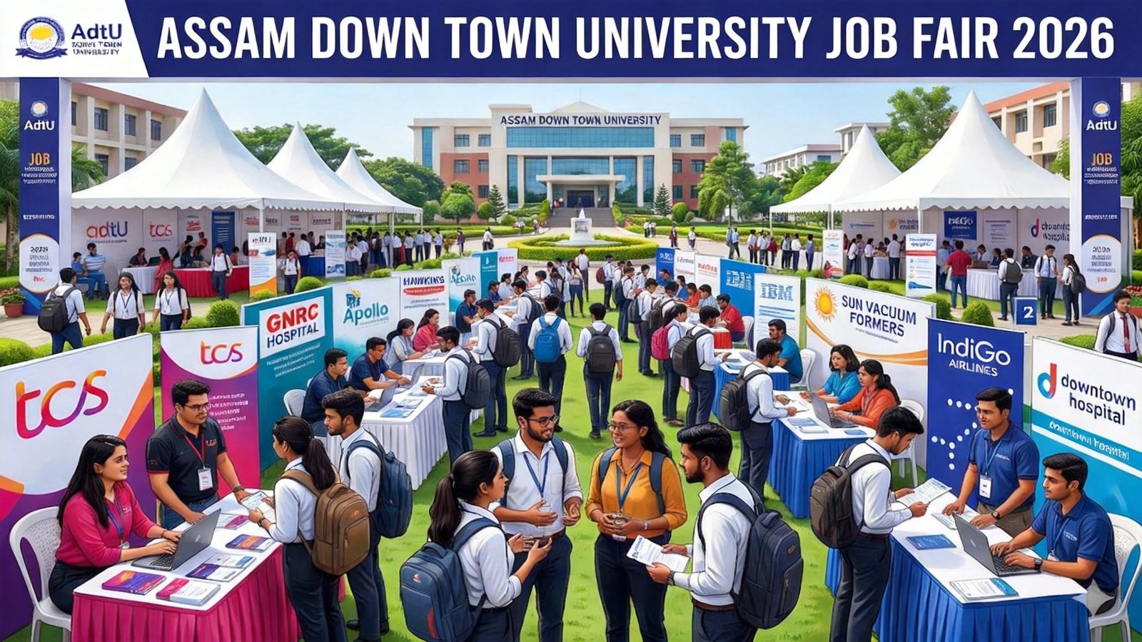 Assam Down Town University Job Fair 2026