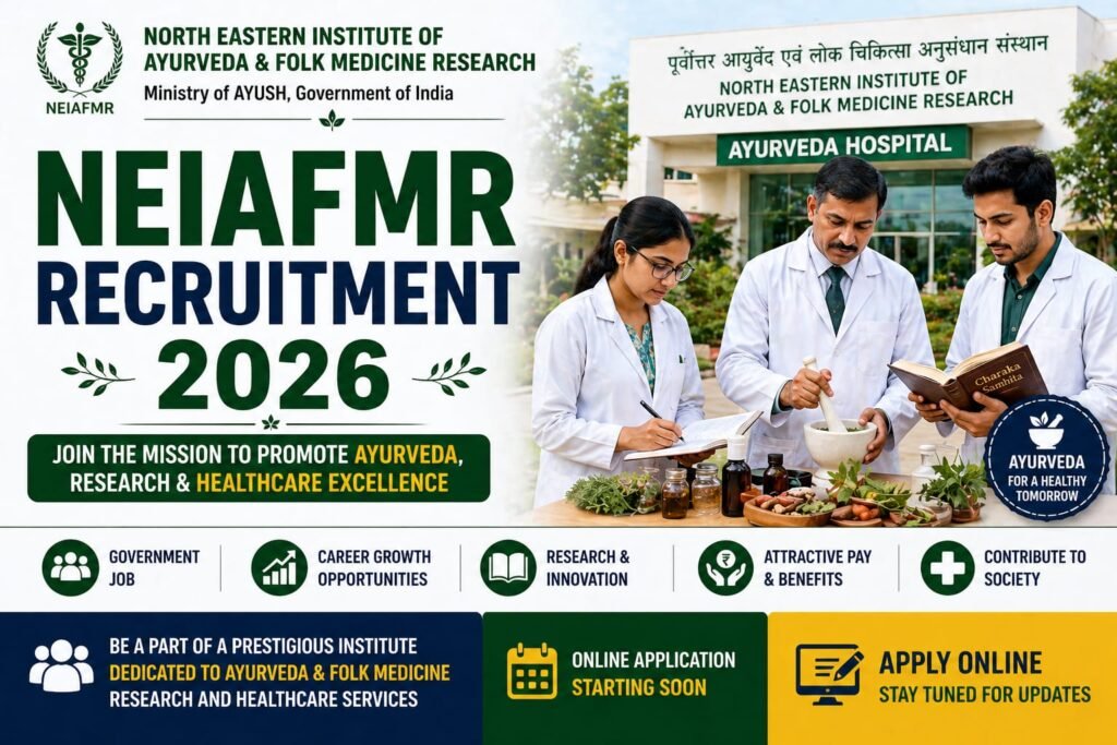 NEIAFMR Recruitment 2026 – Apply for 35 Teaching & Medical Posts in Arunachal Pradesh