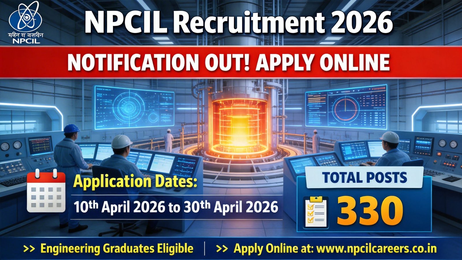 Bodoland University Recruitment 2025 – Apply for 13 Project Vacancies 5 NPCIL Executive Trainee Recruitment 2026