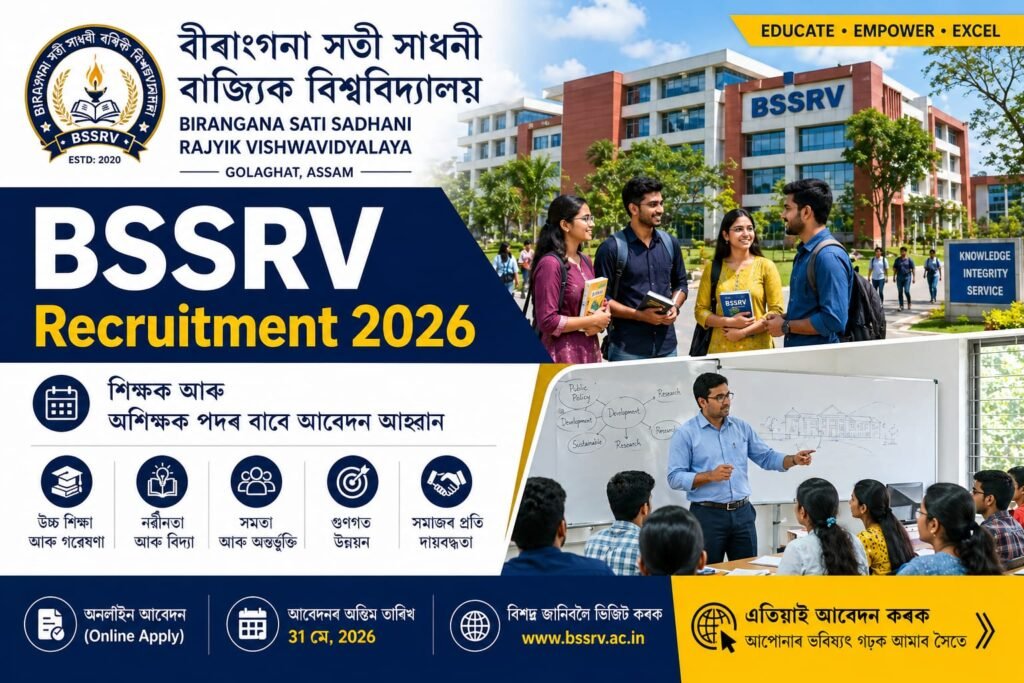 BSSRV Recruitment 2026