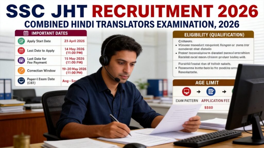 SSC JHT Recruitment 2026