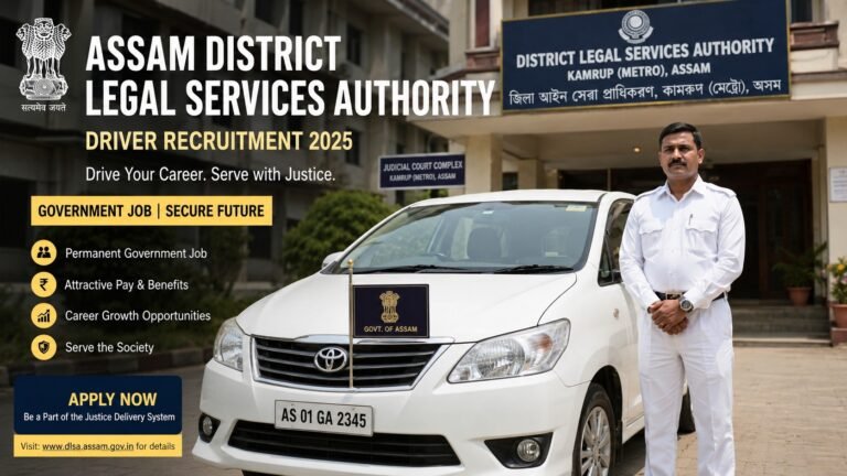 DLSA Dibrugarh Driver Recruitment 2026 Notification