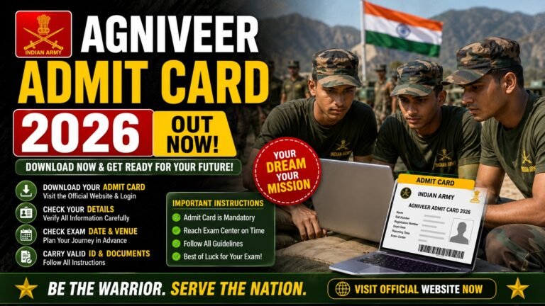 Indian Army Agniveer Admit Card 2026 Released