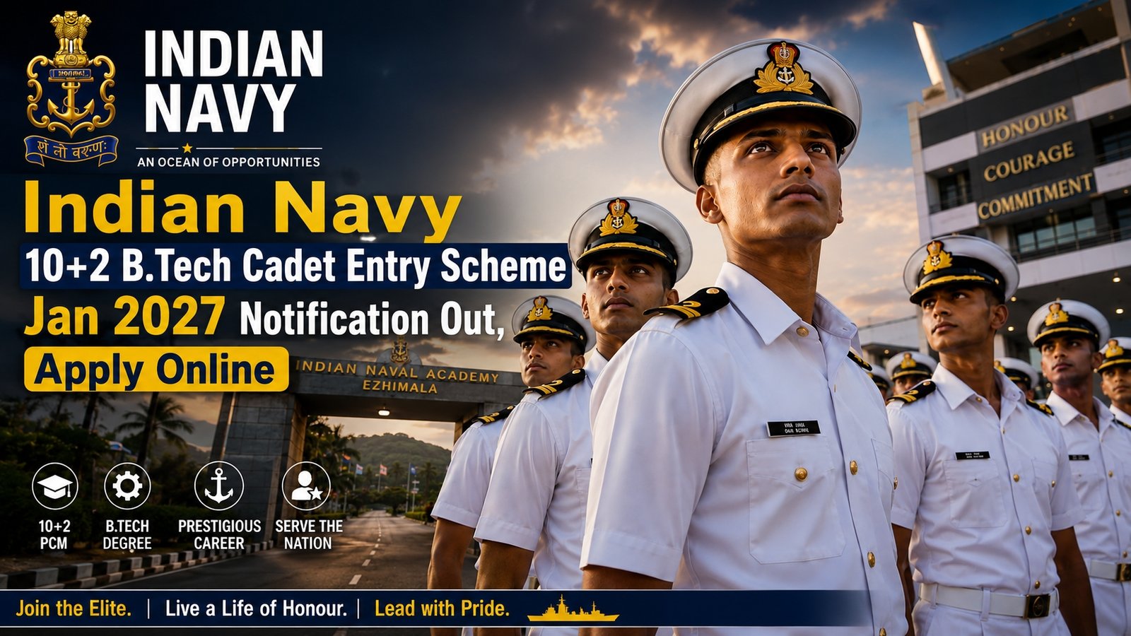 Indian Navy 10+2 B.Tech Cadet Entry Scheme 2027 Notification