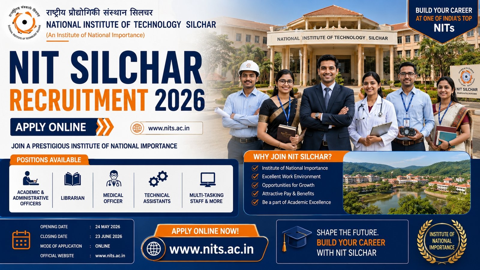 NIT Silchar Recruitment 2026 Non Teaching Posts Notification