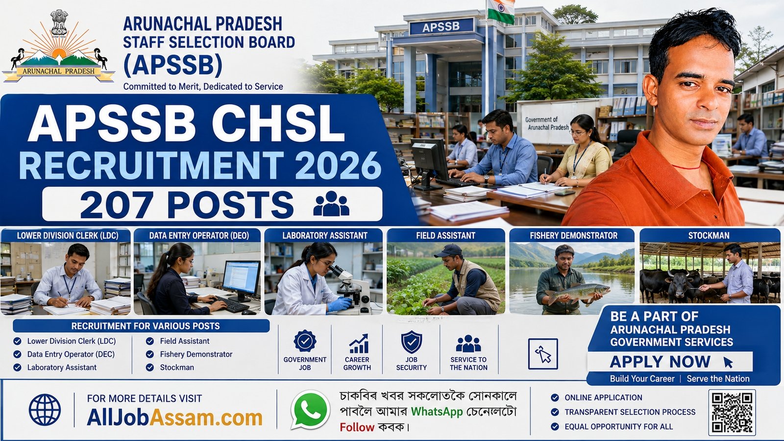 APSSB CHSL Recruitment 2026 notification for 207 vacancies