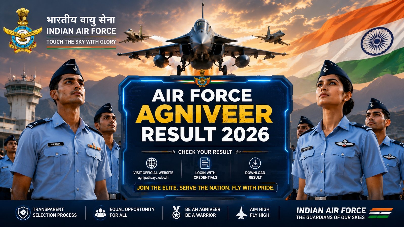 Indian Air Force Agniveer Vayu Result 2026 declared for Intake 01 2027 candidates