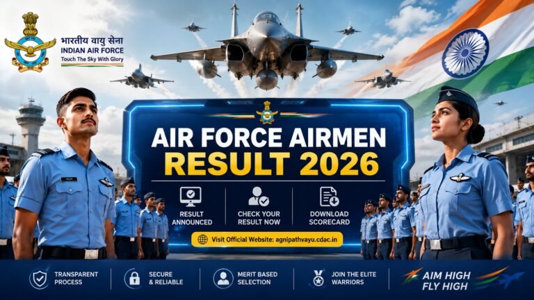 Air Force Airmen Intake 01 2027 Result 2026 released for Medical Assistant recruitment