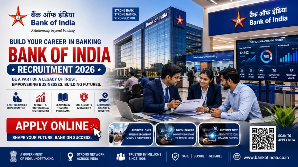 Bank of India Credit Officer Recruitment 2026 Notification for 779 GBO Stream Posts