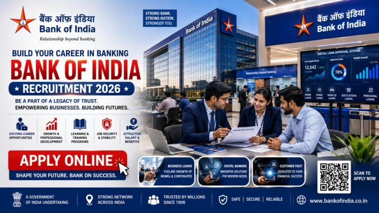 Bank of India Credit Officer Recruitment 2026 Notification for 779 GBO Stream Posts