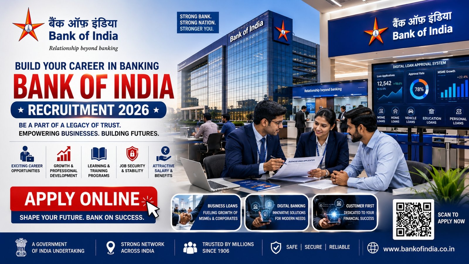 Bank of India Credit Officer Recruitment 2026 Notification for 779 GBO Stream Posts