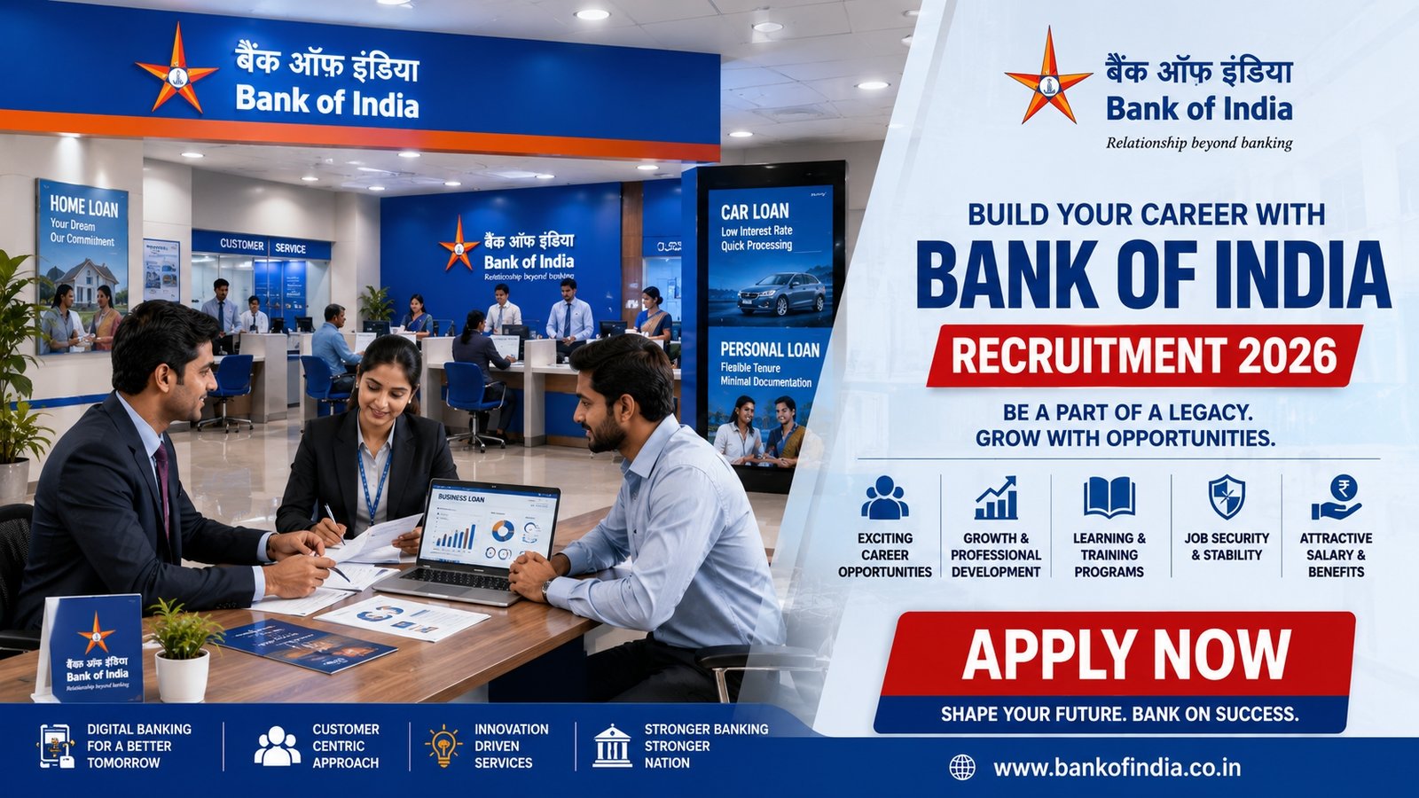 Bank of India Recruitment 2026 Notification for 779 Credit Officer Posts
