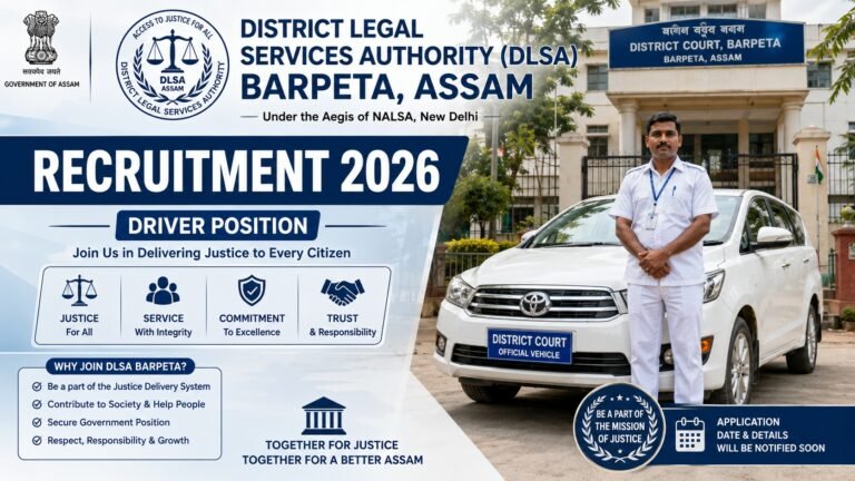 Barpeta Judiciary Recruitment 2026 Driver Contractual Vacancy Notification