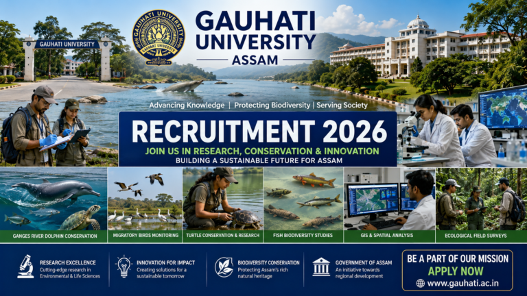 Gauhati University Recruitment 2026 Notification for Senior Project Associate GIS and JRF Posts