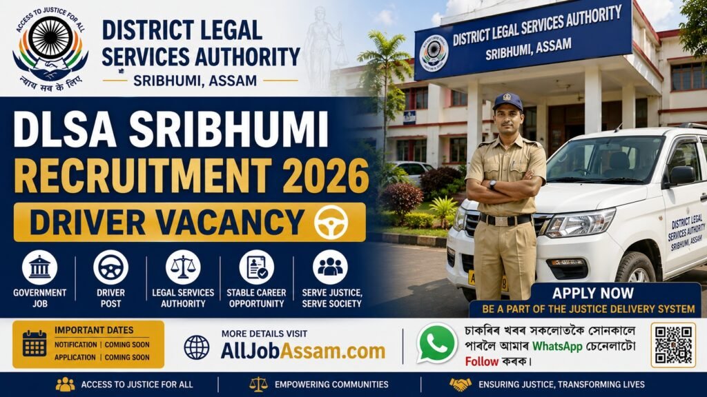 DLSA Sribhumi Recruitment 2026 Driver Vacancy notification