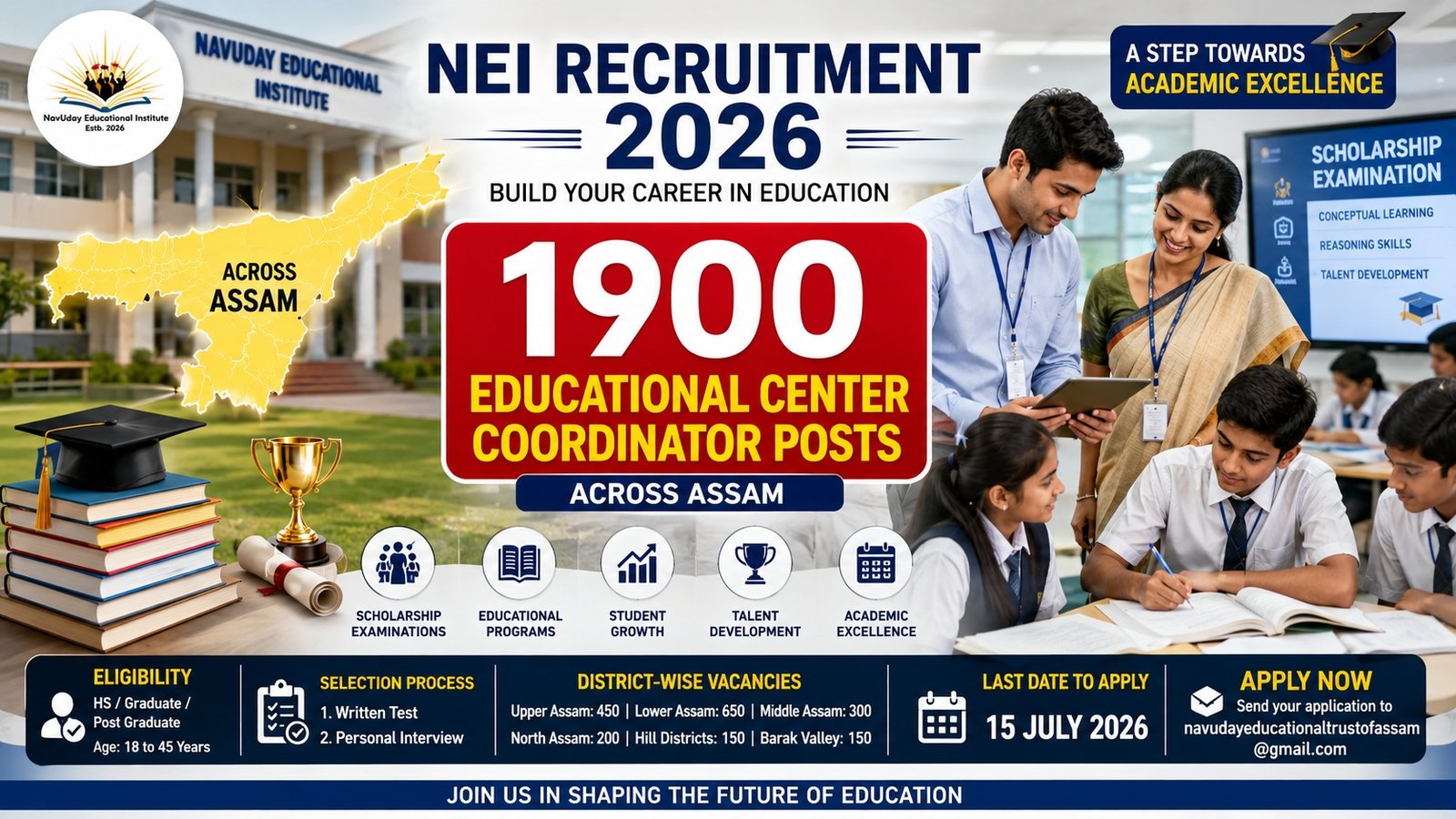 NavUday Educational Institute Recruitment 2026 Educational Center Coordinator Vacancy Notification
