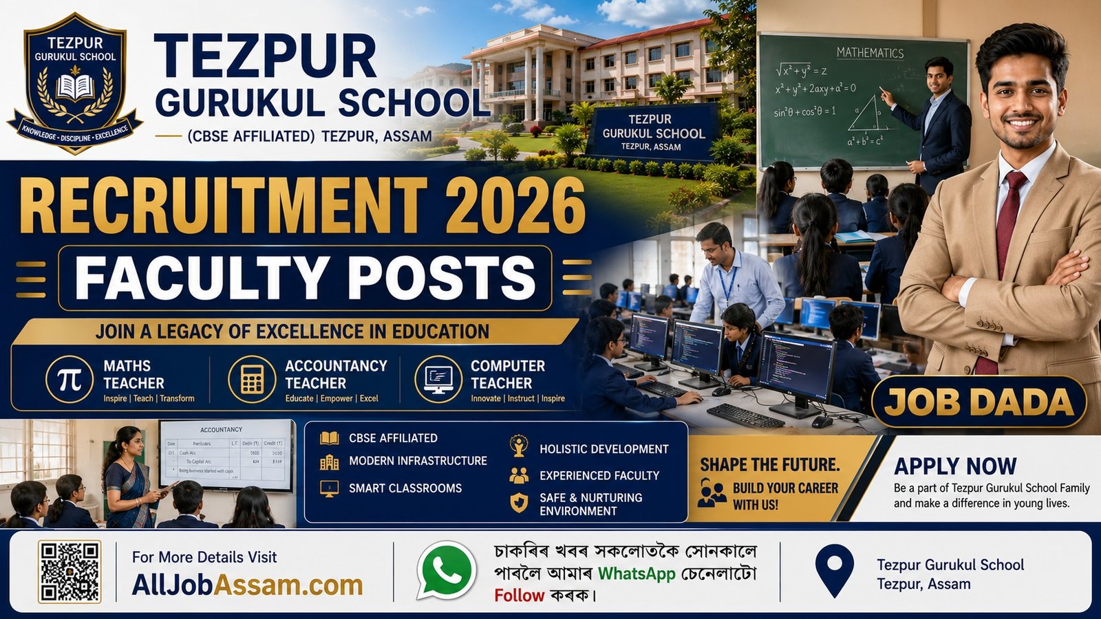 Tezpur Gurukul School Recruitment 2026 Faculty Vacancy Notification