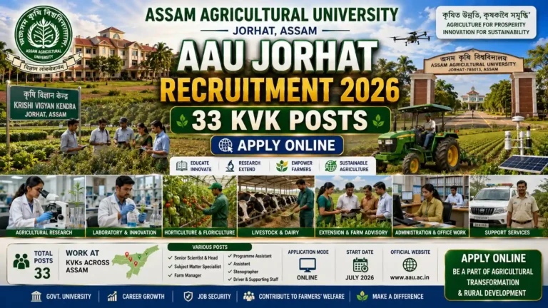 AAU Jorhat Recruitment 2026 KVK Vacancy