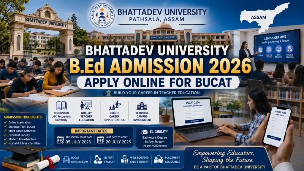 Bhattadev University B.Ed Admission 2026 – Online Apply for BUCAT-B.Ed.