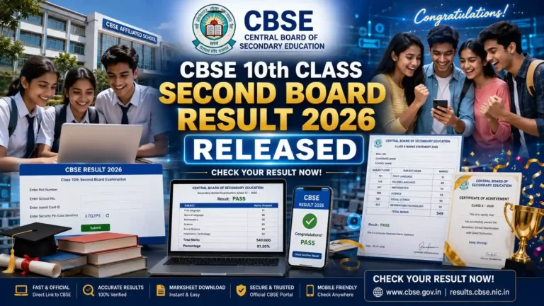 CBSE 10th Class Second Board Result 2026 Released