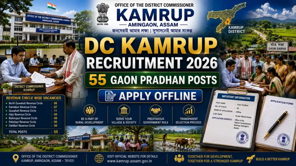 DC Kamrup Recruitment 2026 Gaon Pradhan Vacancy
