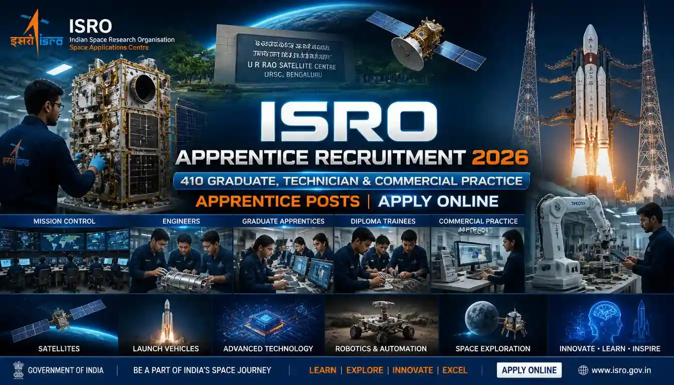 ISRO Apprentice Recruitment 2026 Graduate Technician Apprentice
