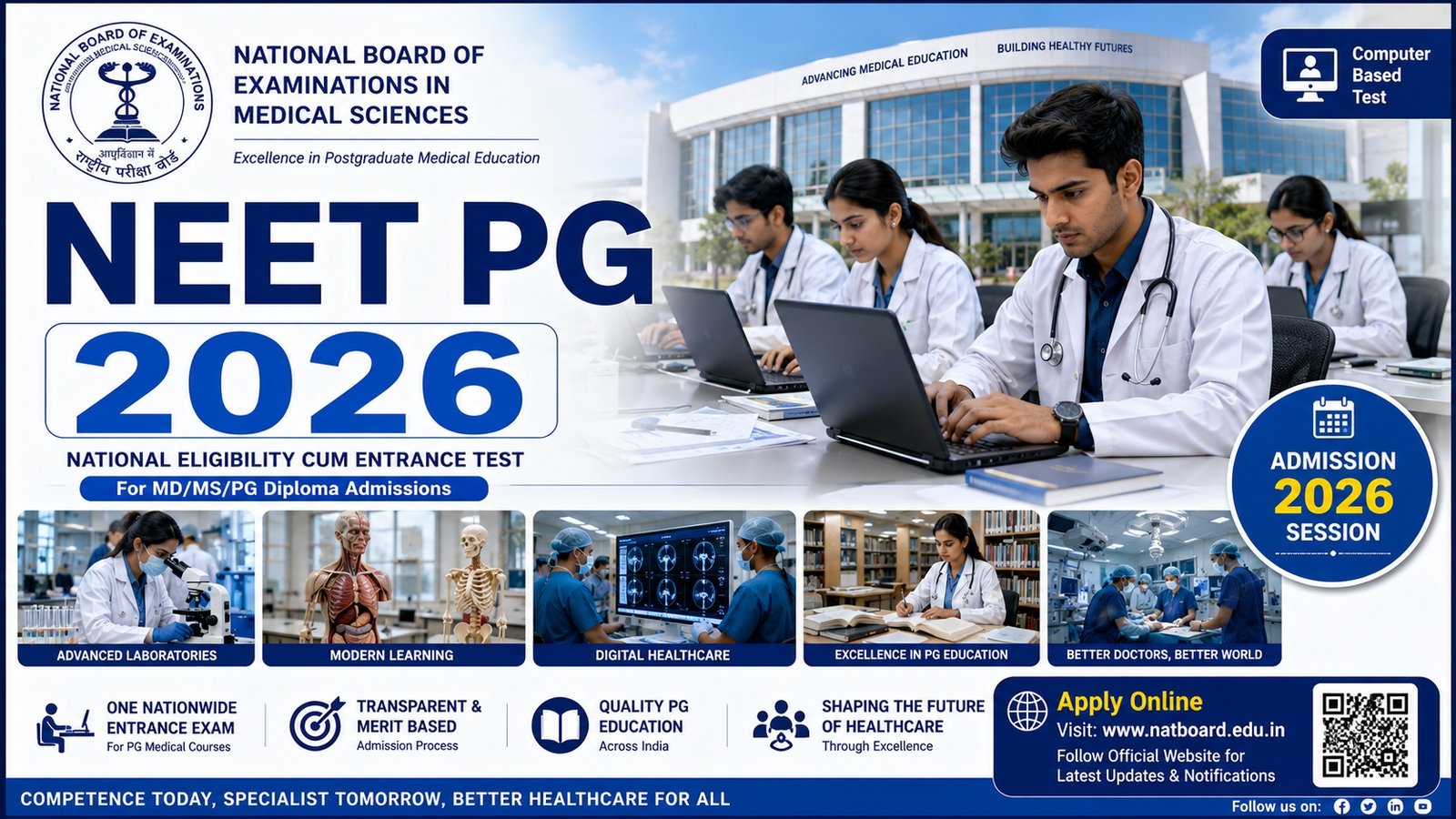NEET PG 2026 Notification Apply Online for MD MS PG Diploma Admission