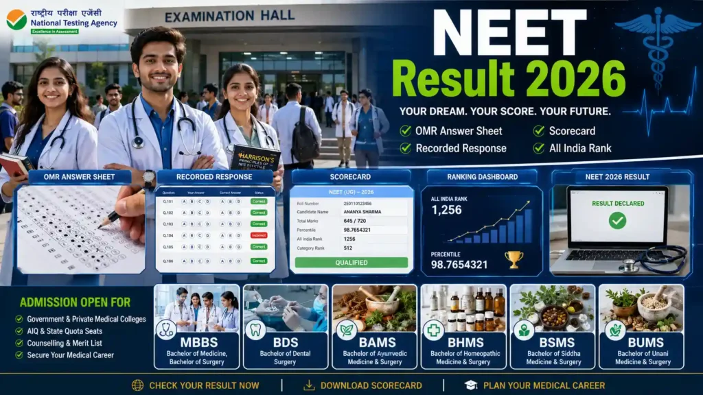 NEET Result 2026 re-exam scorecard and OMR sheet download