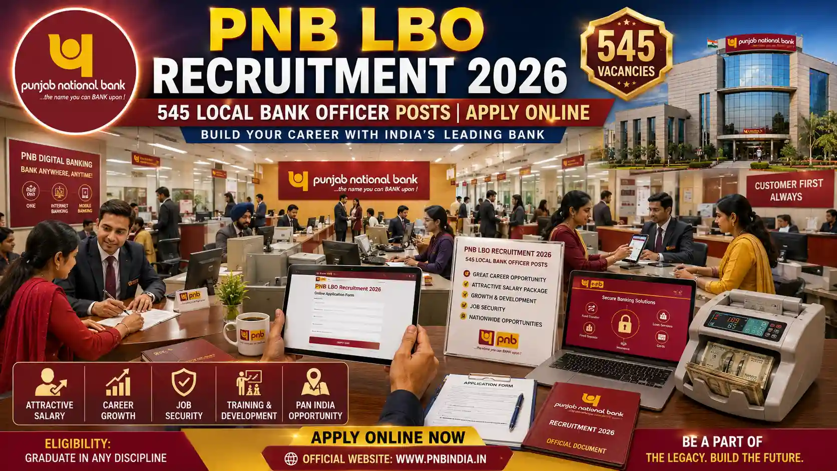 PNB LBO Recruitment 2026 Apply Online for 545 Local Bank Officer Posts