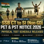 SSB CT to SI Non-GD PET PST Notice 2026 Physical Test Schedule Released