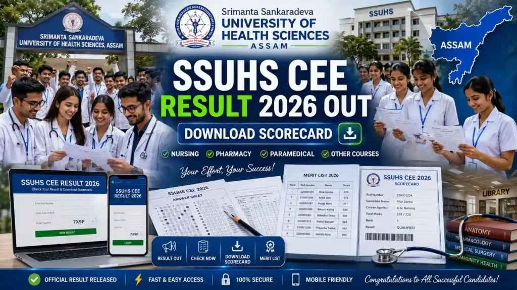 SSUHS CEE Result 2026 Scorecard Download