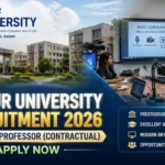 Tezpur University Recruitment 2026 Assistant Professor Vacancy