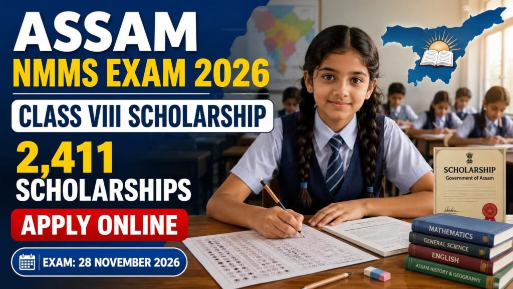 Assam NMMS Exam 2026 – Apply Online for Class VIII Scholarship