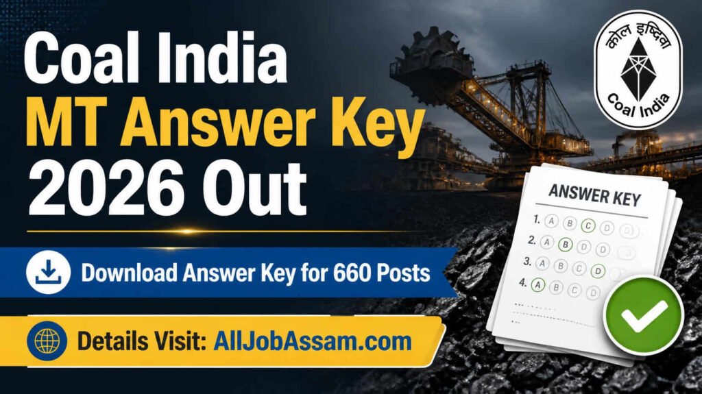 Coal India MT Answer Key 2026 Out – Download Answer Key for 660 Posts