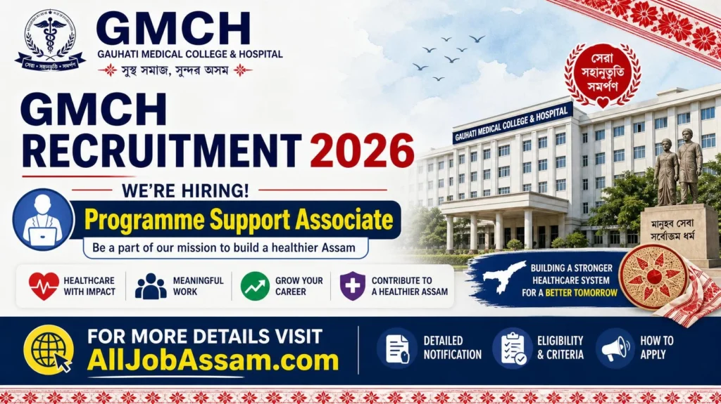 GMCH Recruitment 2026 Programme Support Associate Guwahati