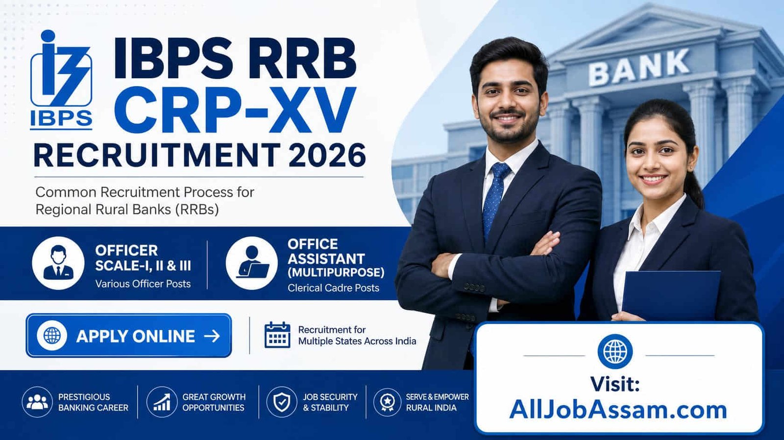IBPS RRB CRP-XV Recruitment 2026 Officer and Office Assistant posts