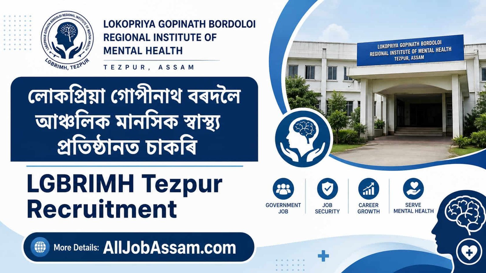 LGBRIMH Tezpur Recruitment 2026 for 8 Senior Resident posts