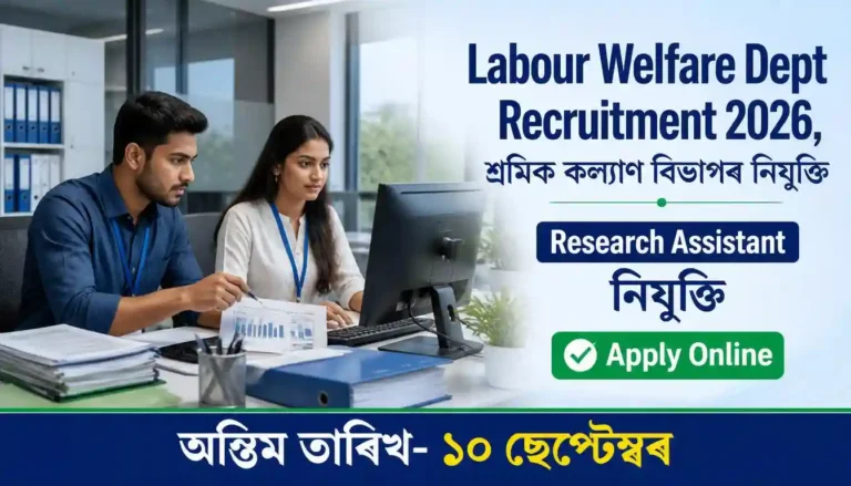 Labour Welfare Department Assam Recruitment 2026 notification for Research Assistant vacancy through APSC online application