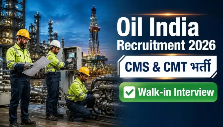 Oil India Recruitment 2026 notification for Contractual Mechanical Supervisor, Instrumentation Technician, and Assistant Diesel Mechanic posts