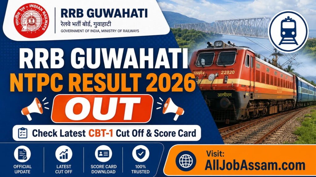 RRB Guwahati NTPC Result 2026 12th Level CBT-1 Cut Off Score Card