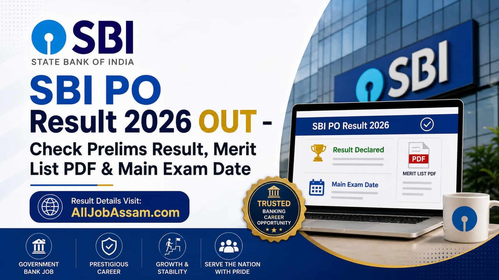 SBI PO Result 2026 declared for Preliminary Examination and merit list