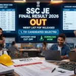 SSC JE Final Result 2026 (Out) | Merit List PDF, Cut Off & Selection Details 3 SSC JE Final Result 2026 Out – Merit List PDF & Cut Off Released