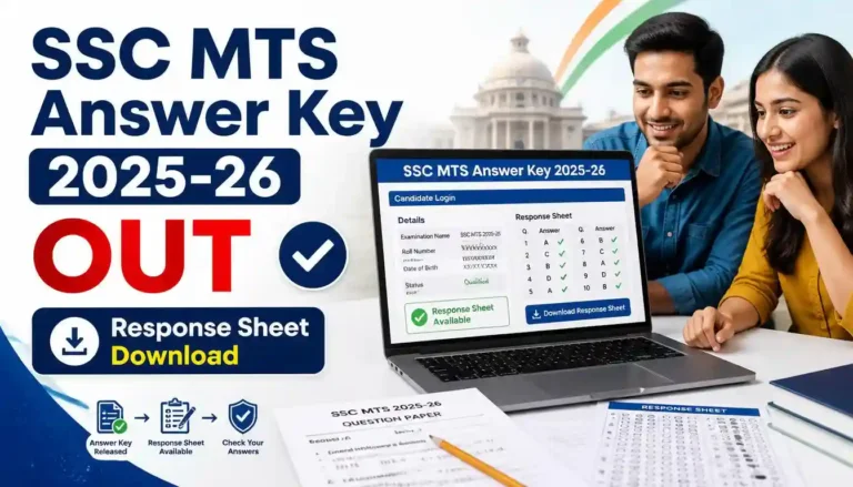 SSC MTS Answer Key 2025-26 released with response sheet download link for Multi-Tasking Staff and Havaldar Exam at ssc.gov.in