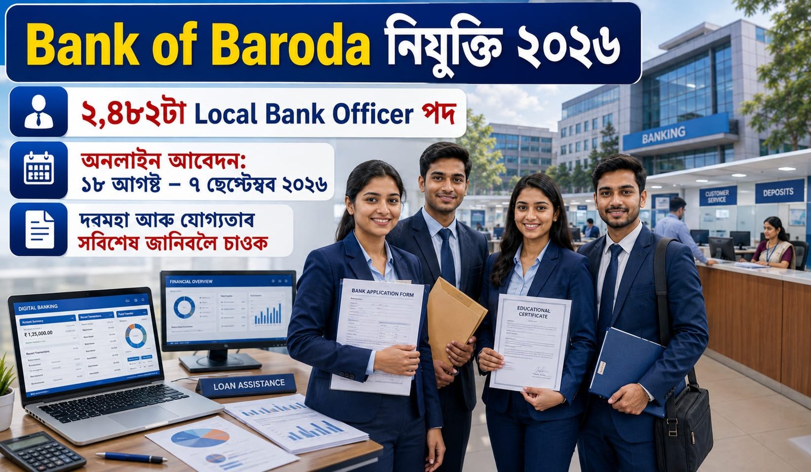 Bank of Baroda Recruitment 2026 for 2482 Local Bank Officer posts
