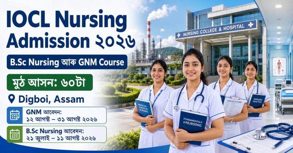 IOCL Nursing Admission 2026 for BSc Nursing and GNM; apply now