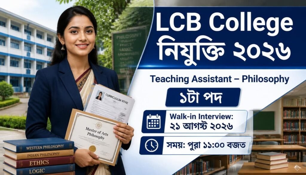 LCB College Guwahati Recruitment 2026 – Apply for Teaching Assistant Post