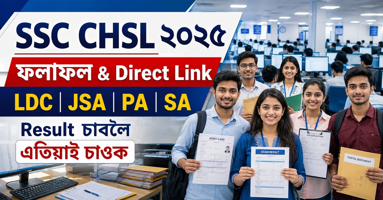 SSC CHSL 2025 Result Direct Link for LDC JSA Postal Assistant and Sorting Assistant posts