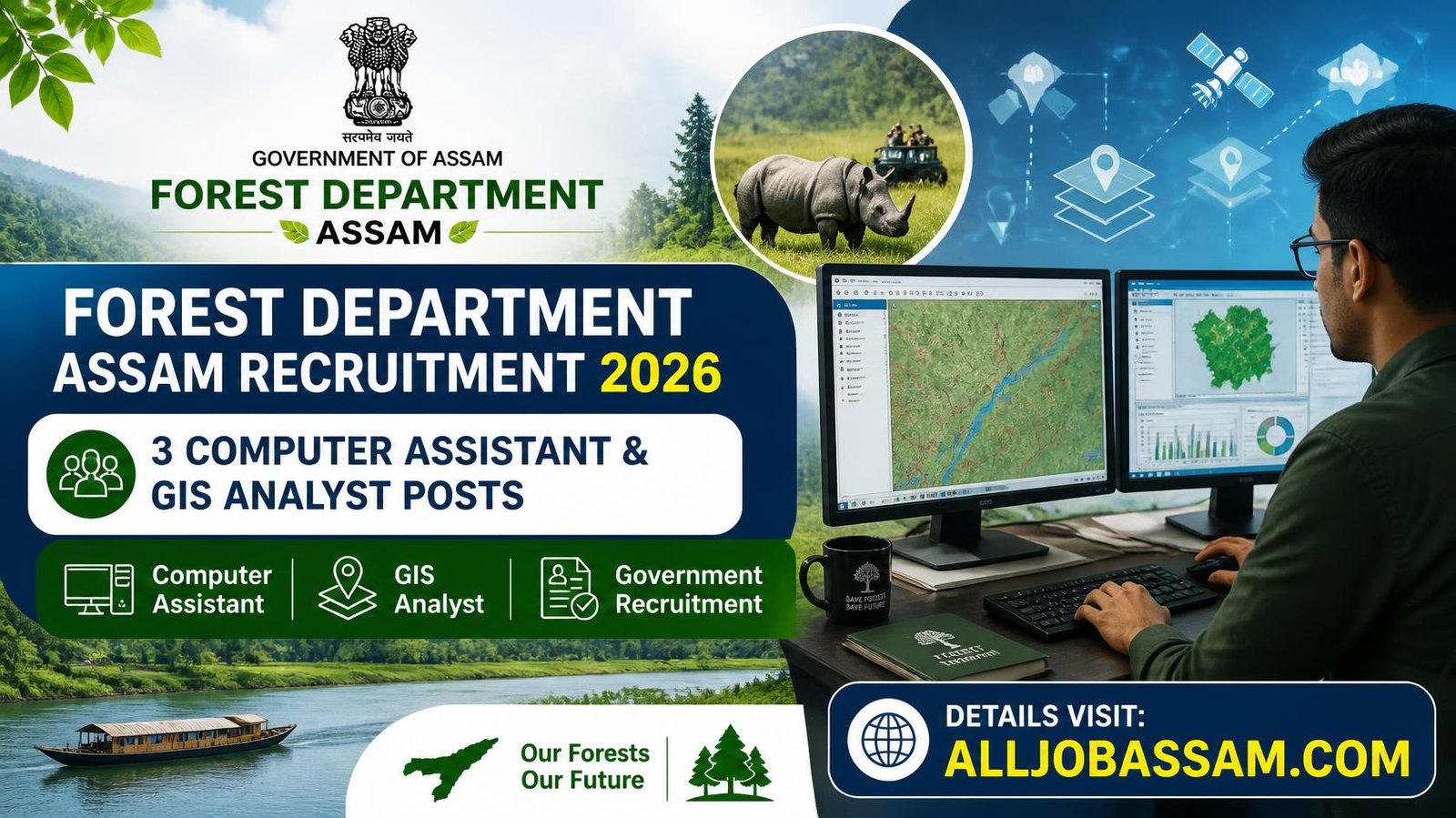 Forest Department Assam Recruitment 2026 for Computer Assistant and GIS Analyst posts